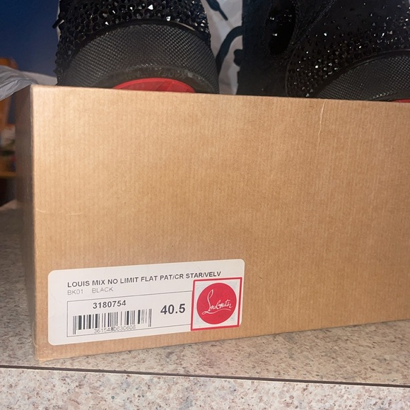 Christian Louboutin Louis Mix No Limit Flat Pat/CR Star/Velv size 40.5 eu - Picture 8 of 14